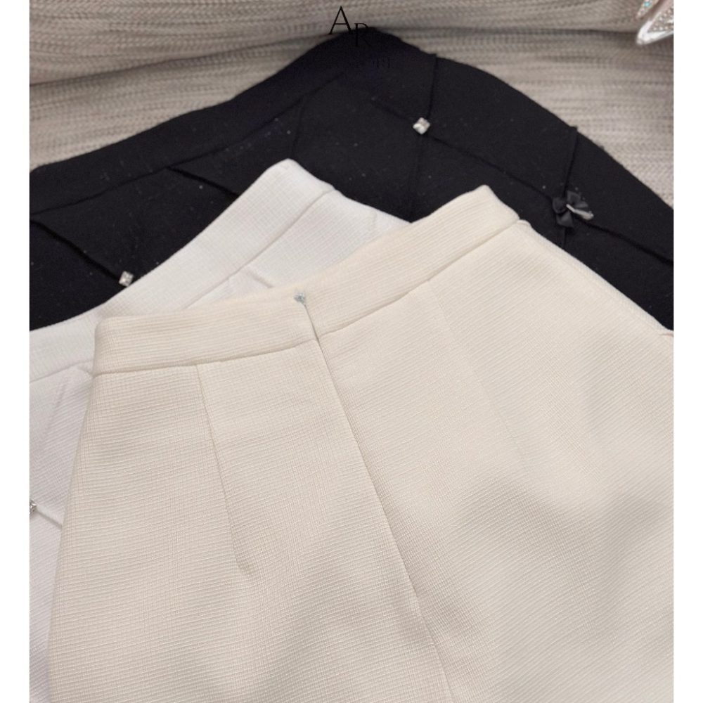 Chân váy chữ A đính nơ pha lê vân trám Yari Skirt Cv25 – 5