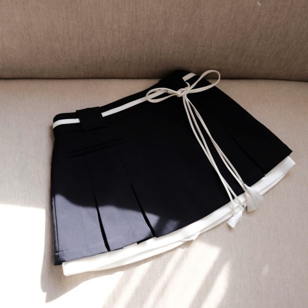 Chân váy xòe xếp ly kèm dây đai Masi Short Cv37