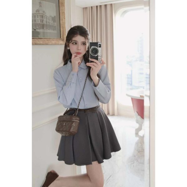 Chân váy xòe xếp ly bản to Irix Skirt Cv83
