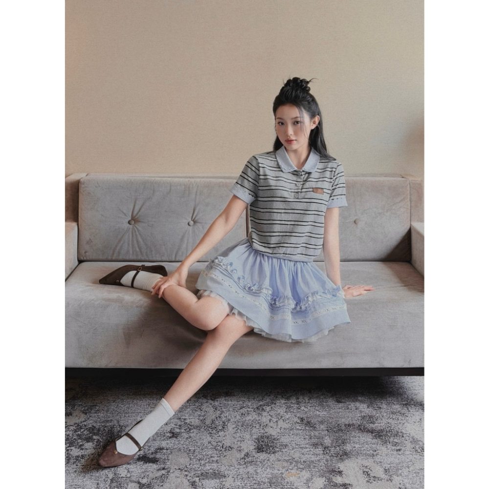 Chân váy xoè bồng tầng ren Avell Skirt Cv86 – 5