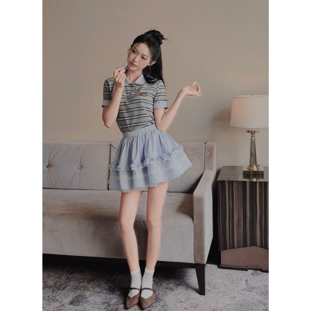 Chân váy xoè bồng tầng ren Avell Skirt Cv86 – 2
