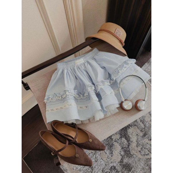 Chân váy xoè bồng tầng ren Avell Skirt Cv86