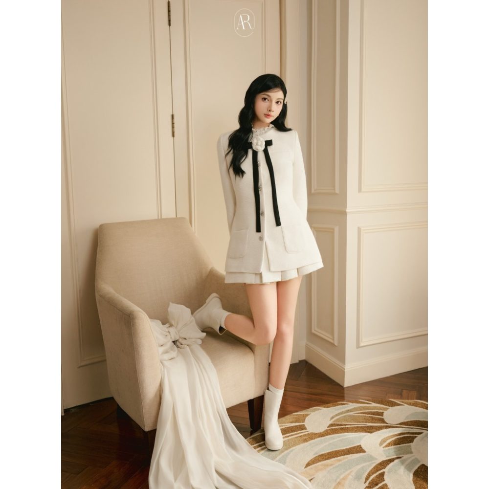 Chân váy xòe xếp li bản to dạ tweed Luci Skirt Cv77 – 3
